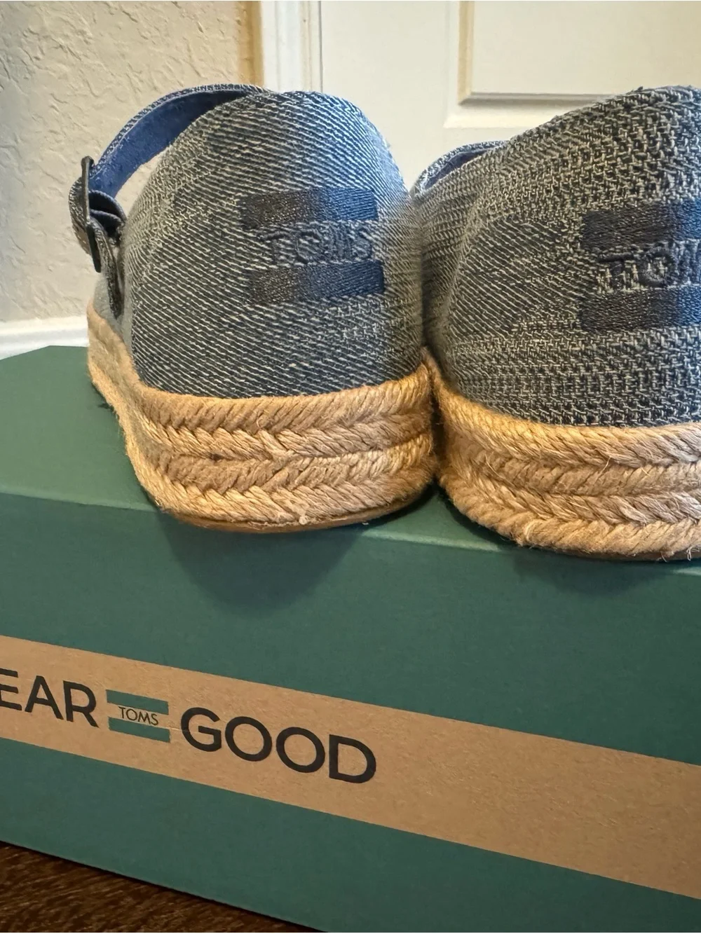 TOMS' Blue Mary Jane Espadrilles